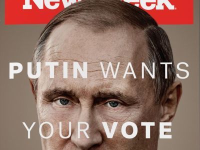 Putin wants your vote. Фото: Newsweek