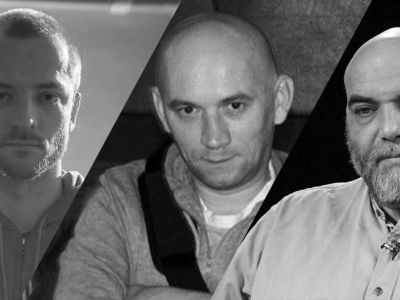 Журналисты Кирилл Родченко, Александр Расторгуев, Орхан Джемаль. Фото: social media