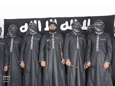 Группа "Исламское государство" опубликовала фотографию восьми человек, которые, по ее словам, стояли за терактами в Шри-Ланке. Фото: AFP
