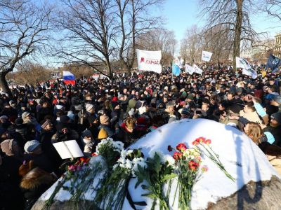 Марш памяти Бориса Немцова Санкт-Петербурге. Фото: Давид Френкель / Бумага